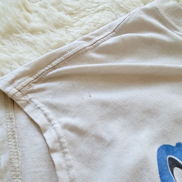 White Oversized Sleeveless Graphic T-Shirt - Picture 4 of 5